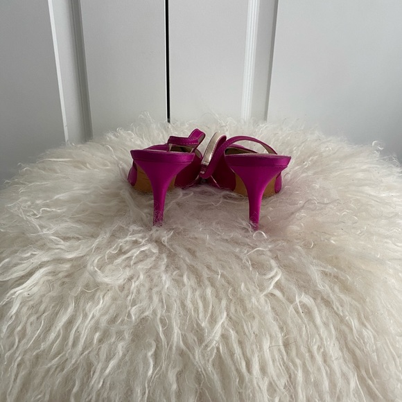 Ivanka Trump Satin Slingback Heels 7 - Picture 3 of 4